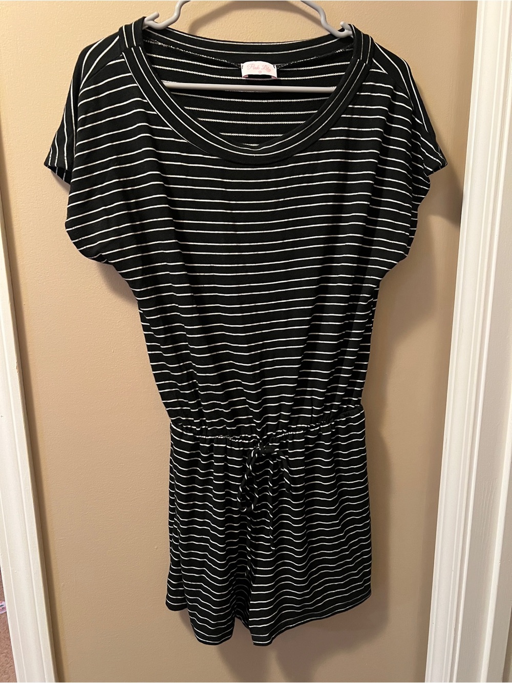 Striped Pink Lily Romper